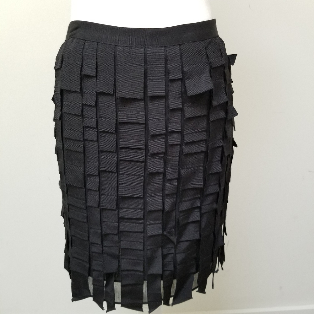 Ann Taylor Grossgrain Ribbon Skirt Black Size 8